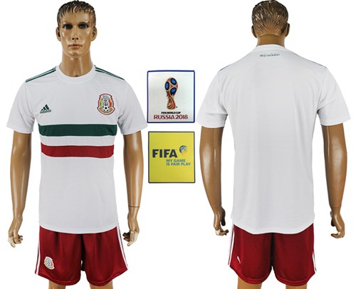 Mexico Blank Away Soccer Country Jersey - Click Image to Close